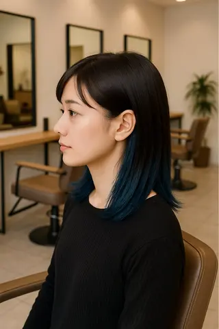 カラー 長谷川 ゆりのヘアスタイル