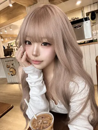ロング カラー ヘアアレンジ 透明感カラー🎀艶髪 Anju/渋谷🎀のヘアスタイル