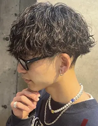 ショート メンズ 🌀toa/波巻き✨ /メンズパーマ／栄のヘアスタイル