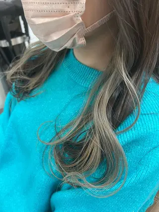 セミロング カラー 頭皮×髪質改善 透明感カラー💎中村のヘアスタイル