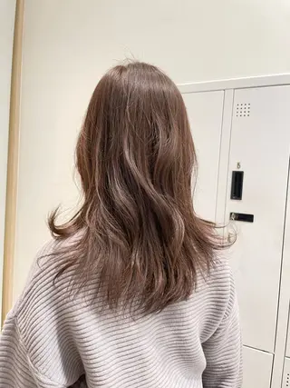 セミロング カラー たなか こころ🎀のヘアスタイル