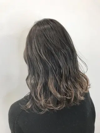 セミロング カラー 酸性ストレート/ブリ ーチなし/中村 匠のヘアスタイル