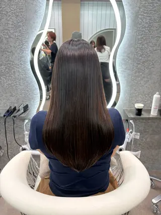 ロング ヘアアレンジ 大宮縮毛矯正🩵 レイヤー 佐藤和のヘアスタイル