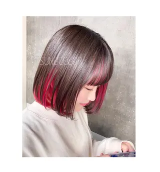 ショート カラー TSUNO🦖 派手髪/オタク美容師のヘアスタイル