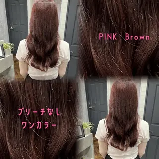 セミロング カラー 詩乃🎀ピンク 暖色系🫧レイヤーのヘアスタイル
