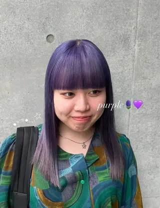 セミロング カラー 韓国レイヤー kira🌛のヘアスタイル