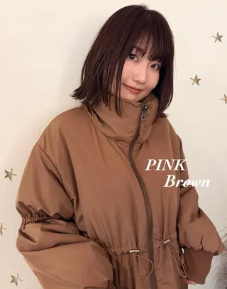 セミロング カラー 市川 千夏のヘアスタイル
