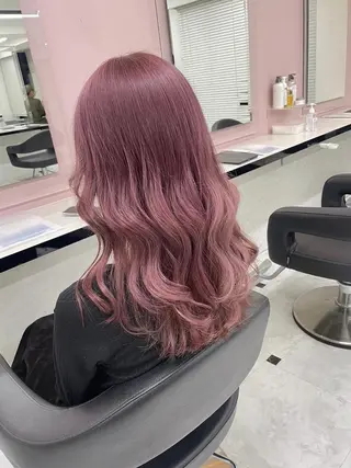 ロング 🎀愛されピンク ラベンダー💜ゆいのヘアスタイル