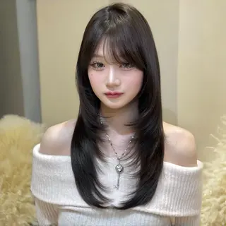 ロング Hazuki🎀 /韓国ヘア/レイヤーのヘアスタイル
