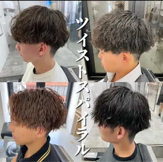 ショート カラー パーマ ヘアアレンジ メンズ 亀井隆汰/メンズ専門 パーマ特化美容師のヘアスタイル