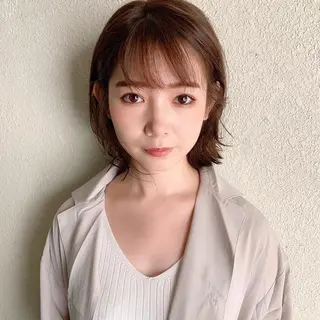 ミディアム カラー 中川 竜誠のヘアスタイル