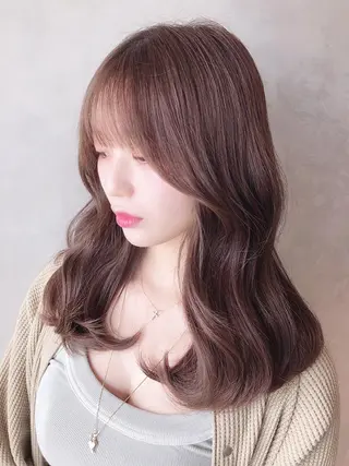 ミディアム パーマ カラー ヘアアレンジ ITbyALBUM 中野店のヘアスタイル