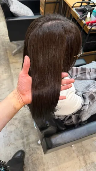ロング 透明感カラー/ 縮毛矯正/ユズキのヘアスタイル