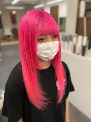 ロング カラー 黒木 千晴のヘアスタイル