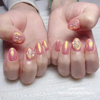 ミディアム ネイル 🐾enen style 🐾のネイルデザイン