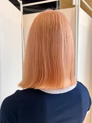 ミディアム カラー ヘアカラー&縮毛矯正 STAR☆RIVERのヘアスタイル