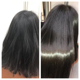 ミディアム カラー パーマ 頭皮ケア&髪質改善 美容室Atomのヘアスタイル