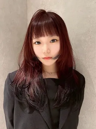 セミロング カラー DEAN .杉浦/透明感カラーのヘアスタイル