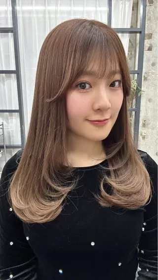 ロング カラー 梅雨対策すぐ巻ける ☔️縮毛矯正勝倉　麗のヘアスタイル