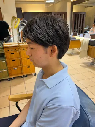 ショート ボブカット艶髪 矯正濱川響太のヘアスタイル