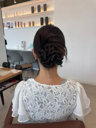 ロング ヘアアレンジ ヘアアレンジ/ 透明感カラー/まひろのヘアスタイル