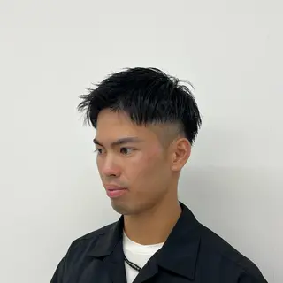 ショート メンズ ワタナベ モカ🦢ダブルカラーのヘアスタイル