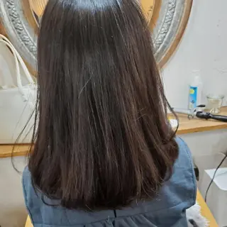 セミロング カラー 韓国風レイヤーカット 上手く丁寧早い/マツのヘアスタイル