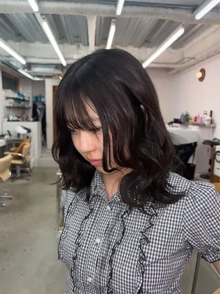 ミディアム カラー yelm府中 ユリのヘアスタイル