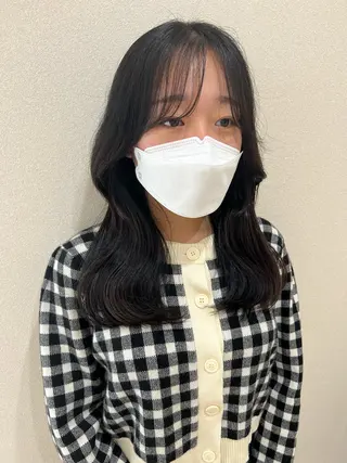 セミロング カラー 外国人対応 佐久間のヘアスタイル