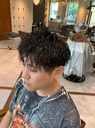 ショート メンズ 髪質改善/白髪ぼかし KENTAのヘアスタイル