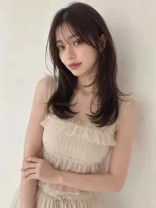ミディアム モテ髪‎🫧赤み消し カラー表参道きょうこのヘアスタイル