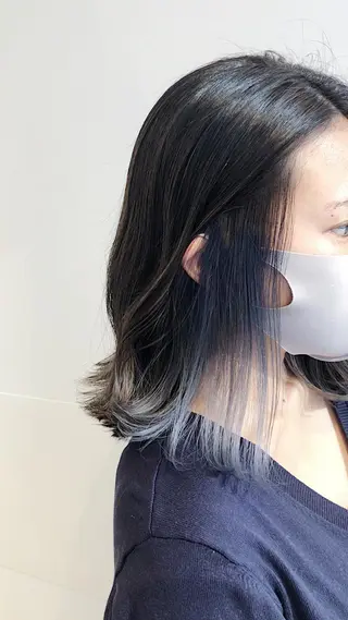 ミディアム カラー 髪質改善/顔まわり 石原のヘアスタイル