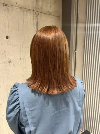 ミディアム カラー ヘアアレンジ ✨透明感カラー×垢 抜けボブ リクト💥のヘアスタイル