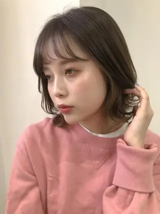 ミディアム カラー 透明感カラー│ レイヤーヘア中居美樹のヘアスタイル