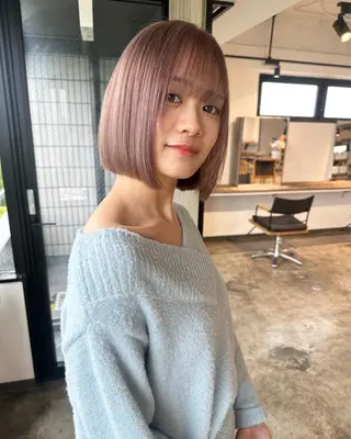 ミディアム カラー ✨艶ブリーチカラー ✨四ノ宮裕己のヘアスタイル