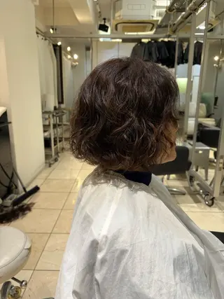 ミディアム パーマ ショートカット/ カラーARAI🫧のヘアスタイル