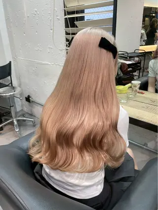 ロング カラー ハイトーンカラー💞 くるみ🎀のヘアスタイル