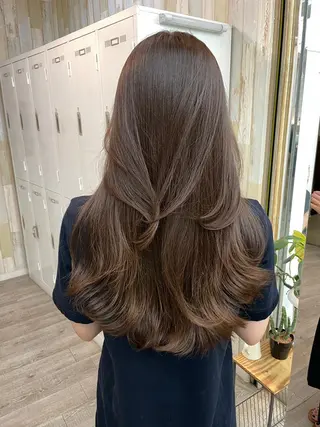 カラー パーマ ミディアム 初めでも安心🌟 newi町田✂のヘアスタイル