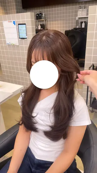 ロング 🖤暗髪 | 艶髪 ｜透明感カラー　ゆりのヘアスタイル