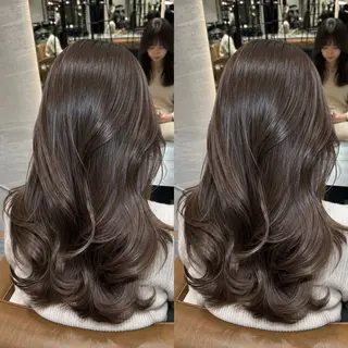 セミロング レイヤー/髪質改善 /透明感カラーユウトのヘアスタイル