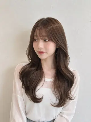 ロング カラー ブリーチなしWカラー 🎀韓国ヘア/amiのヘアスタイル
