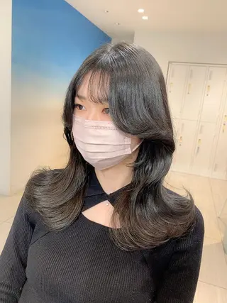 セミロング カラー 髪質改善×レイヤー カット💎yuiのヘアスタイル