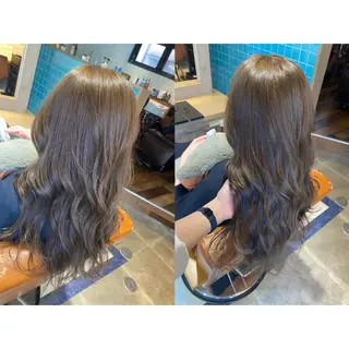 カラー 🩵盛れる顔周り/ 艶カラーemi🩵のヘアスタイル