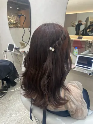 ロング ヘアアレンジ レイヤー/顔周り/ 透明感カラー/ななのヘアスタイル