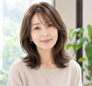 ミディアム 菅野谷 琉那のヘアスタイル