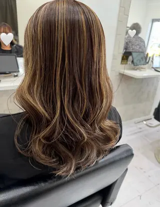 ロング カラー 🎀豊橋/豊川🎀 ハイトーンうらら🎀のヘアスタイル