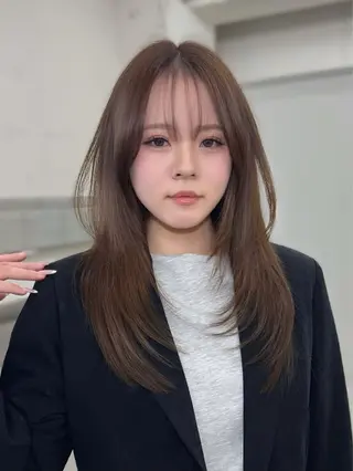 セミロング カラー 🦋韓国系指名No1 店長/圓山 祐也🦋のヘアスタイル