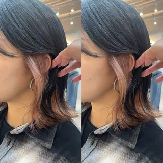 ミディアム カラー ブリーチ無しダブル カラー🦕まどかのヘアスタイル