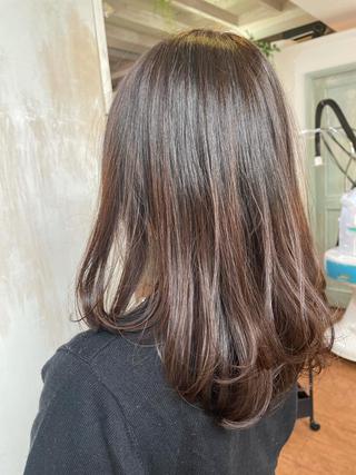 ミディアム カラー パーマ 🐤 ゆい🐓のヘアスタイル