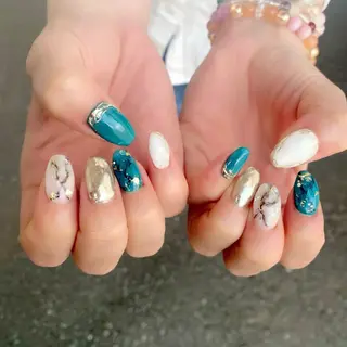 セミロング カラー パーマ ヘアアレンジ メンズ キッズ ネイル マツエク・マツパ アイブロウ Salon Ｋのネイルデザイン